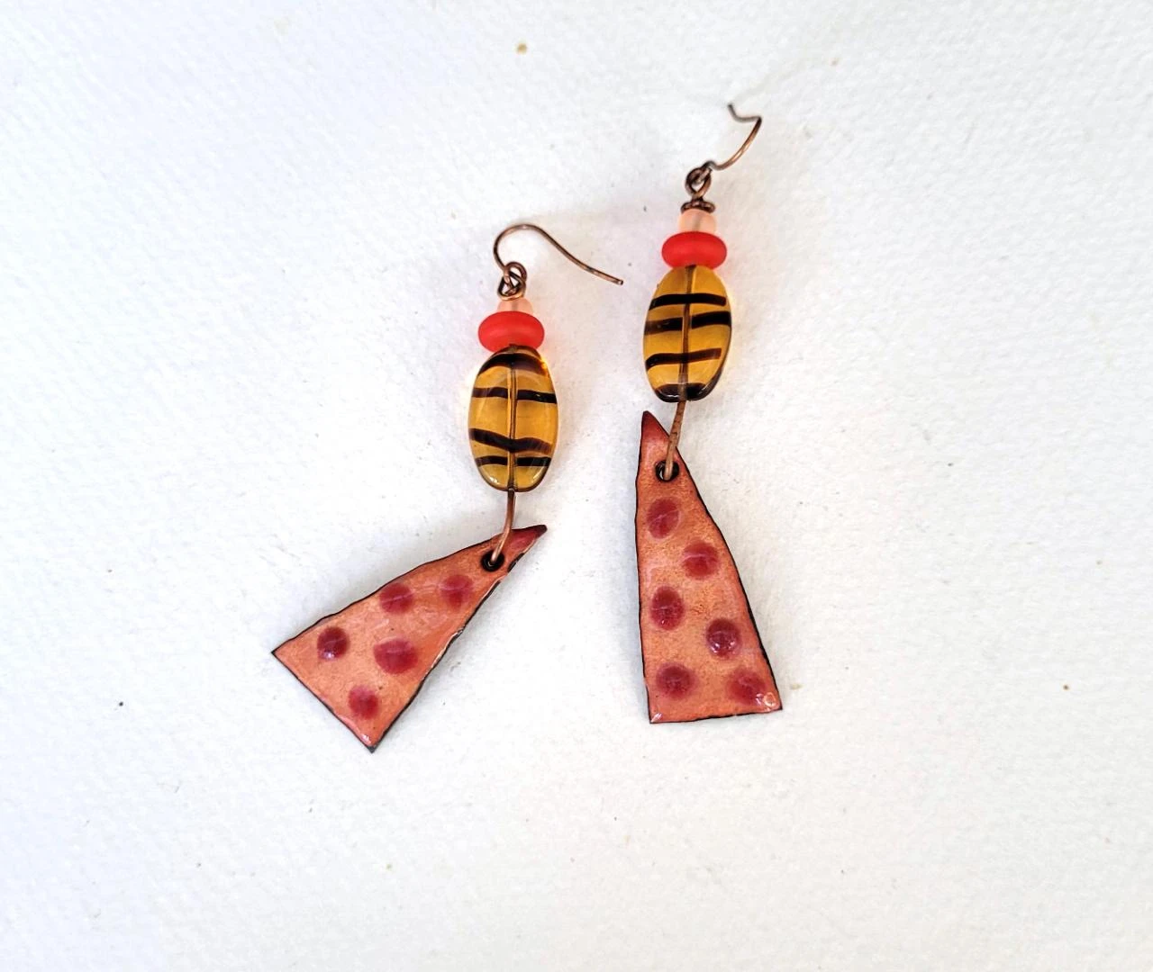 Splendid retro enamel charms for these baroque style earrings.. – photo 2